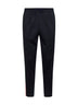 Dark blue technical jersey jogging trousers with Web