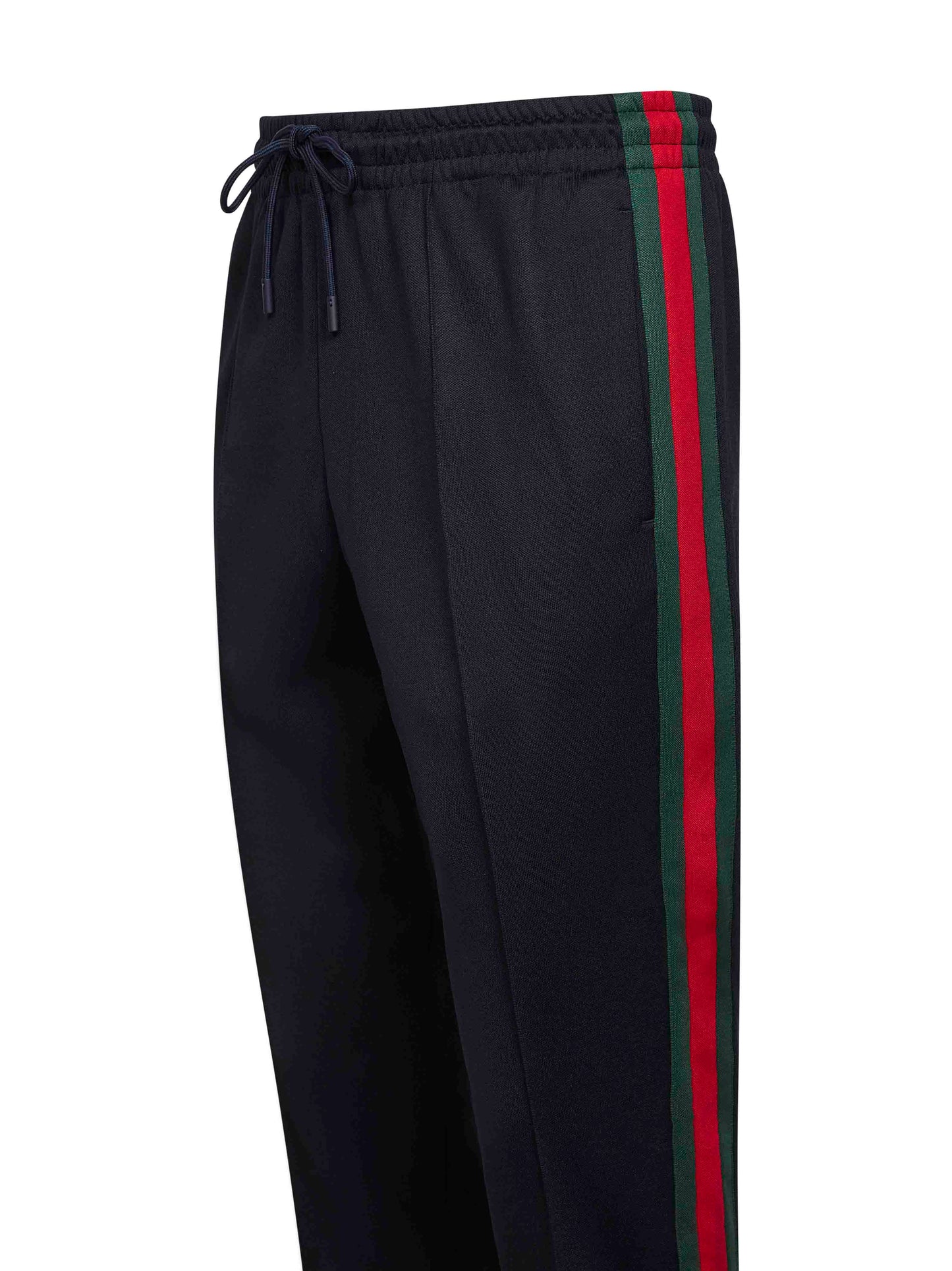 Dark blue technical jersey jogging trousers with Web