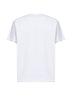 White cotton jersey embroidered T-shirt