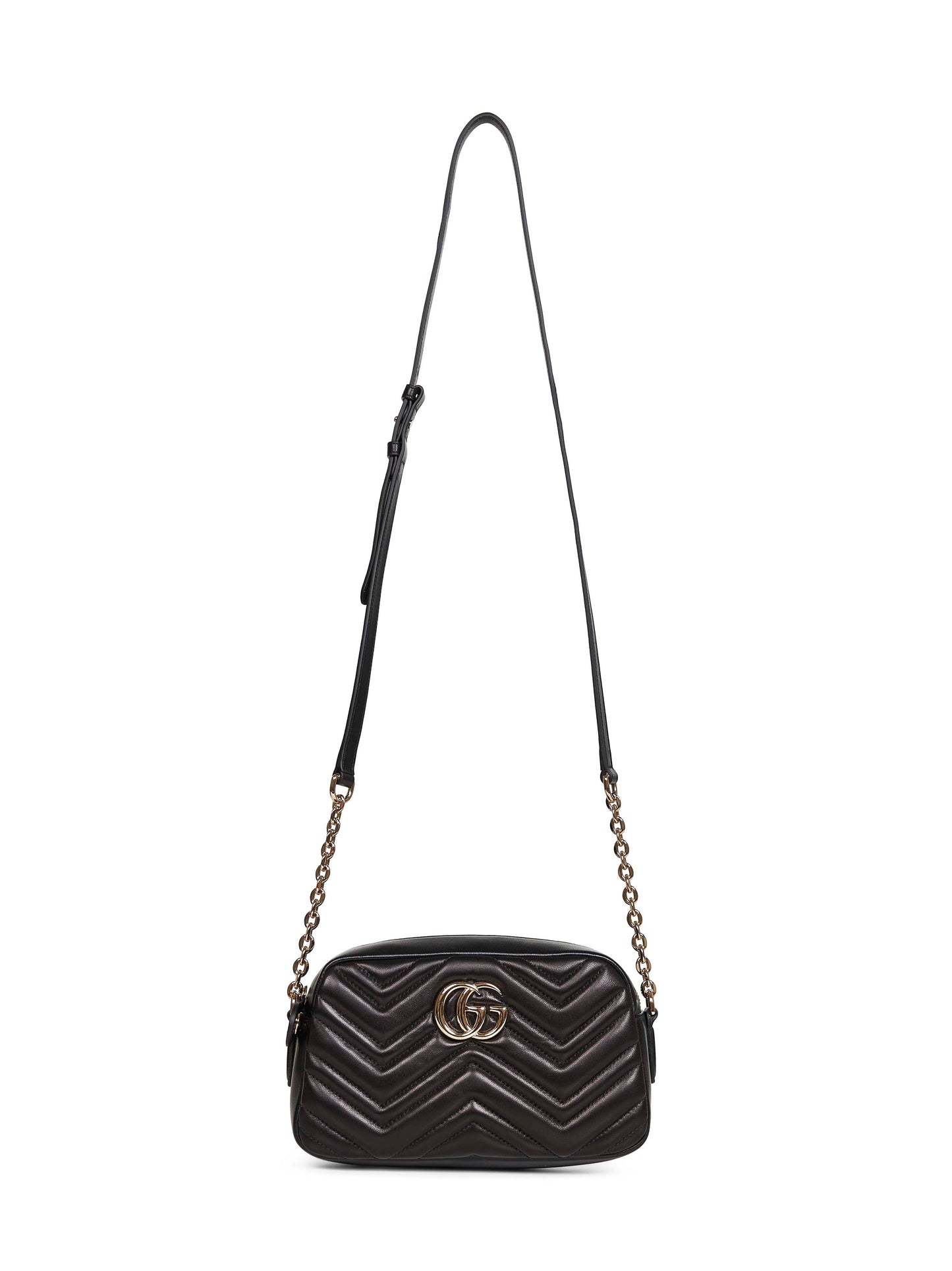 Black GG Marmont small camera bag