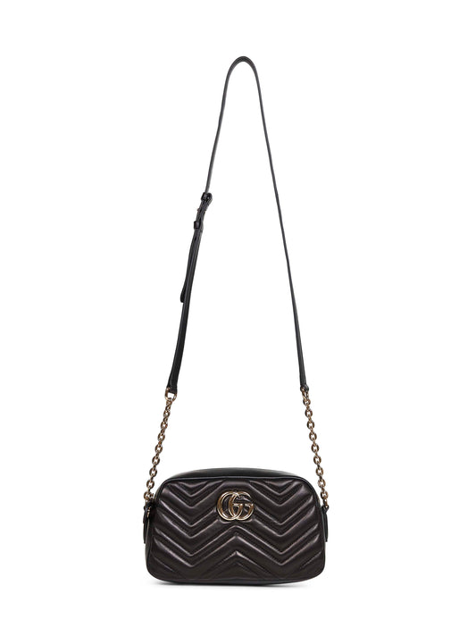Black GG Marmont small camera bag