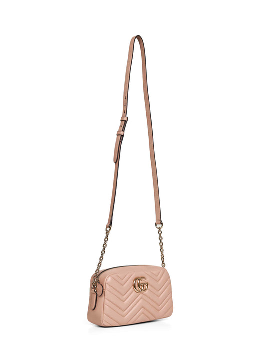 Pinky beige GG Marmont small camera bag