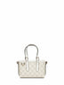Beige and white GG Emblem mini handbag