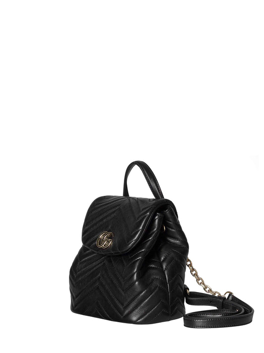 black mini gg marmont 2.0 backpack Gucci Calfskin Matelasse Flap 1909385 FASHIONPHILE There are limited signs of wear that will be described in detail and visually declared in the product photos Gucci GG Marmont Mini Black