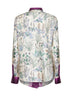 Ivory printed silk twill shirt