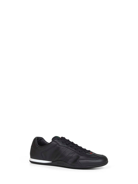 Black smooth leather Gucci Shift sneakers