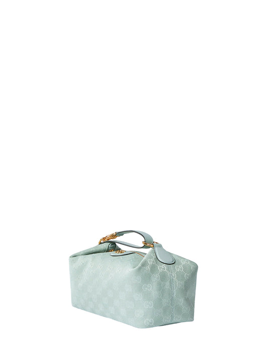 Icy blue Gucci Vanity medium top handle bag
