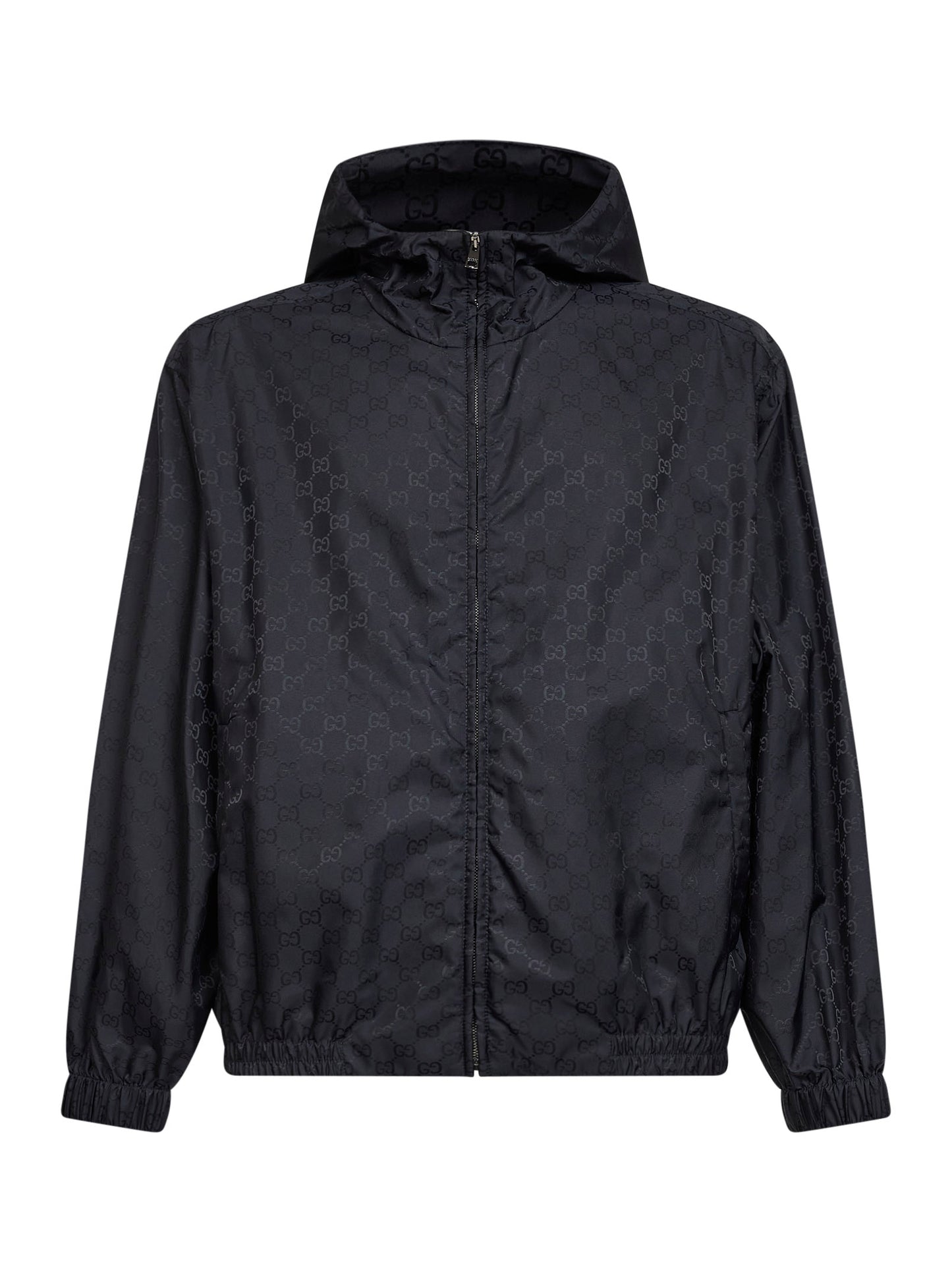 Giacca con cappuccio in nylon GG  blu scuro