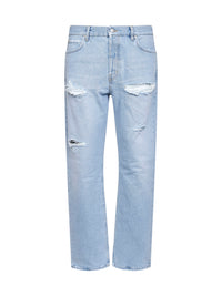Light blue cotton denim Blake straight jeans