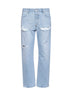 Jeans dritti Blake in denim di cotone azzurro