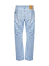 Jeans dritti Blake in denim di cotone azzurro