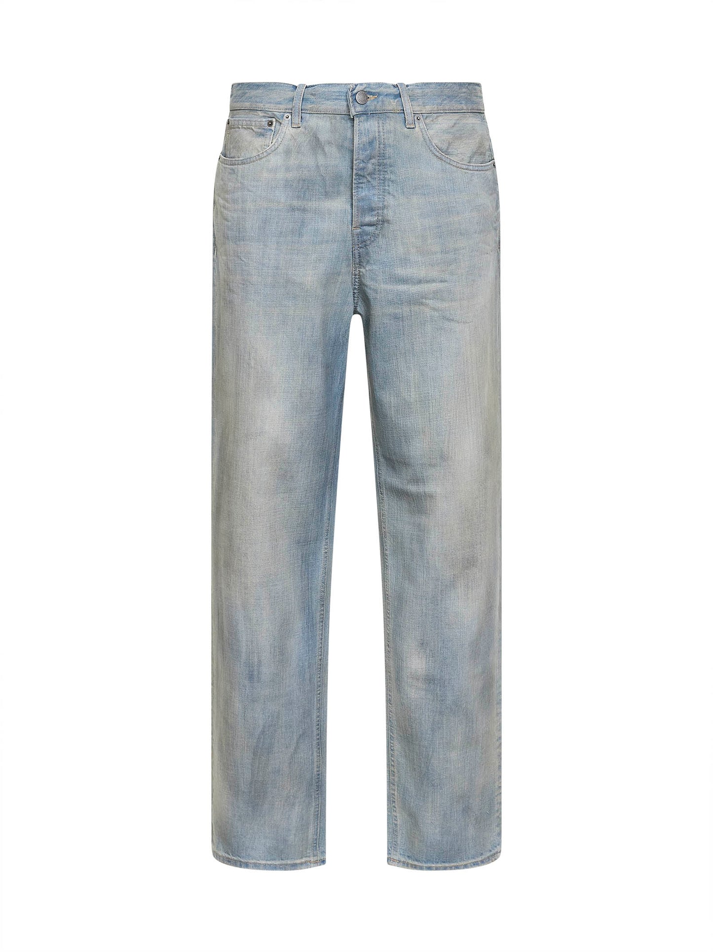 Jeans dritti Logan in denim effetto dirty beige