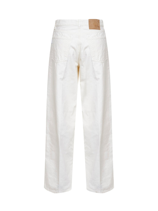 Off white cotton and linen denim Bethany boyfriend jeans