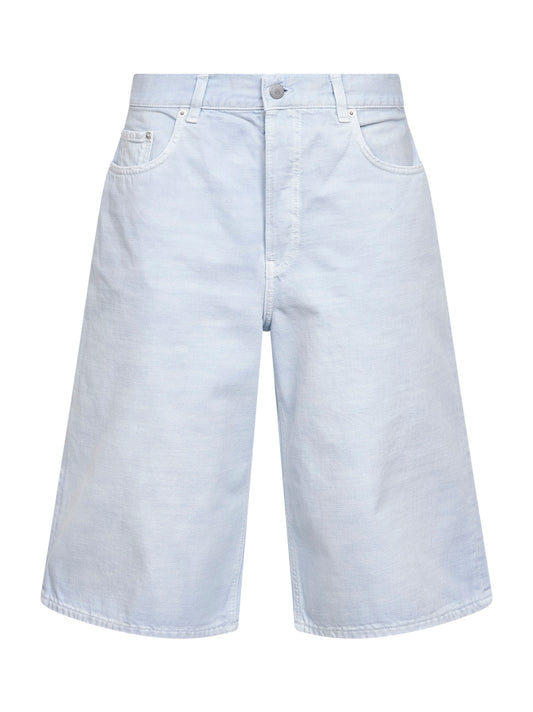 Light blue cotton denim New Becky Bermuda shorts