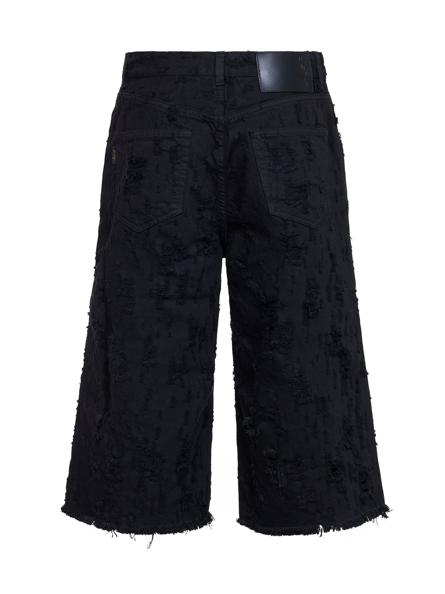 Bermuda Beck in denim destroyed nero