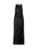 Carbon black cotton satin bull Toto long dress