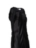 Carbon black cotton satin bull Toto long dress