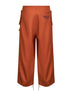 Orange linen Ancora embroidered trousers