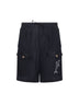 Blue linen Forever Dolphin Bermuda shorts