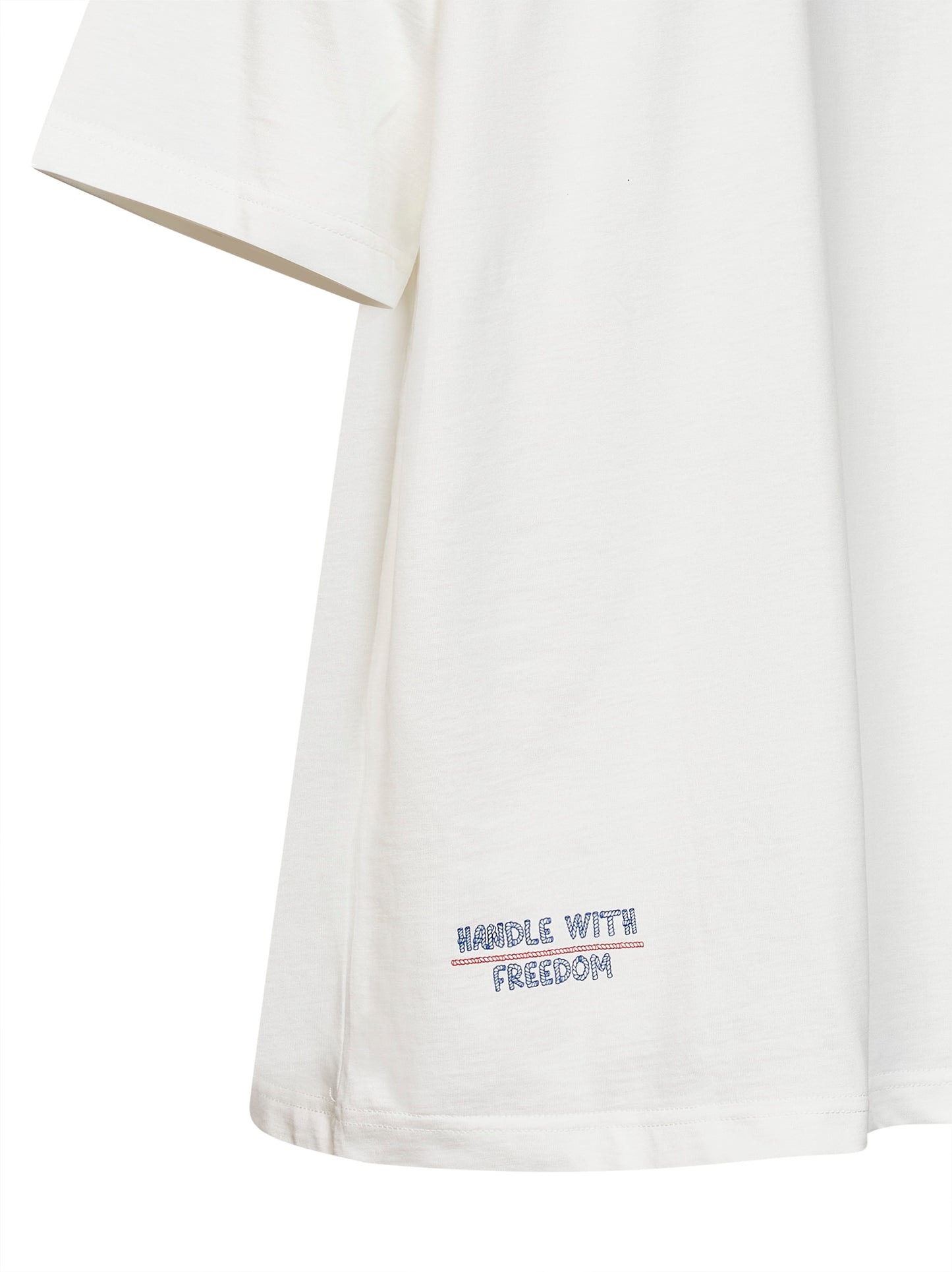 T-shirt stampata in jersey di cotone bianco