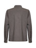 Camicia in tela di lana bi-stretch tortora<BR/>