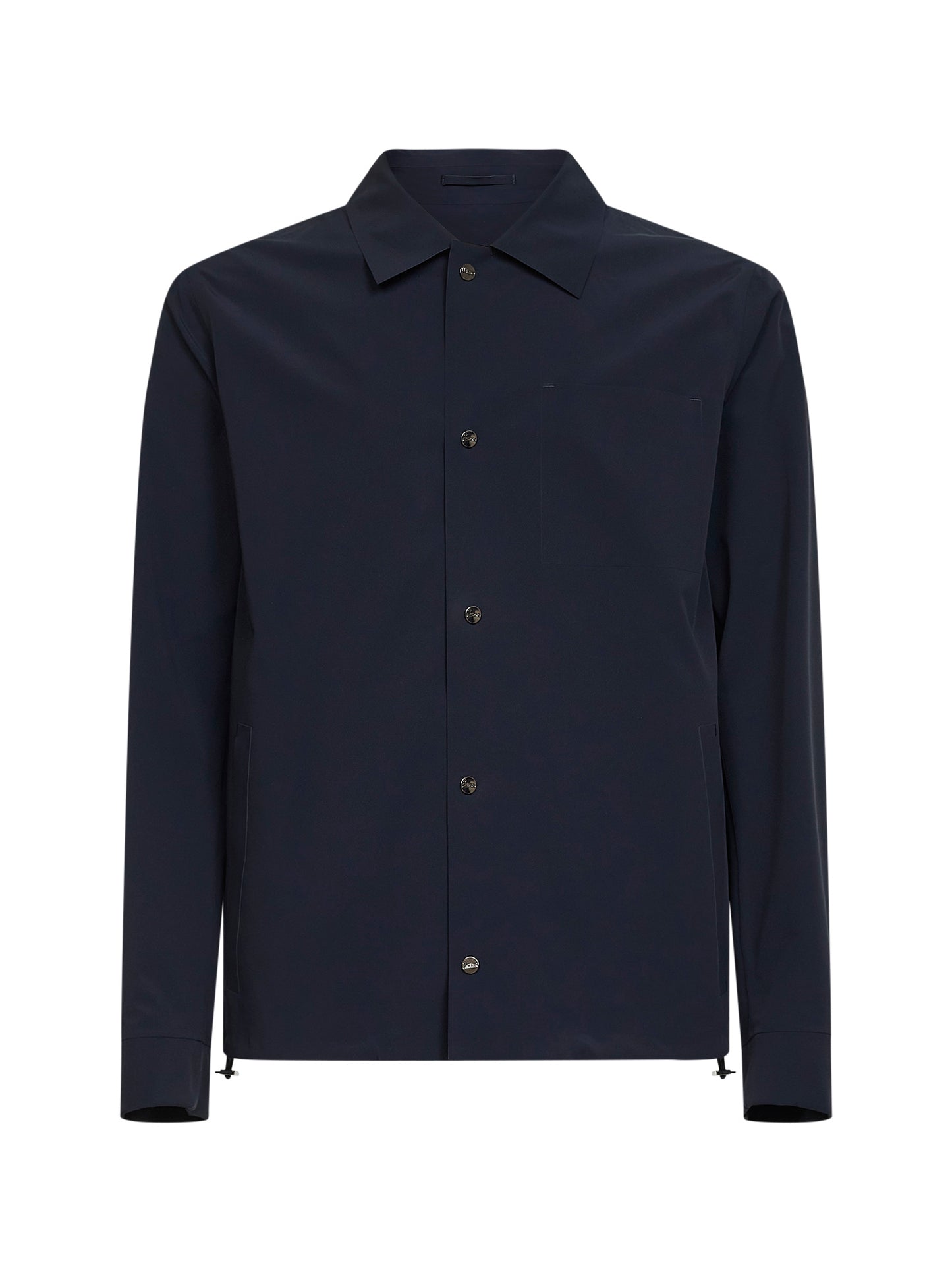 Giacca camicia in Essence double bi-stretch blu