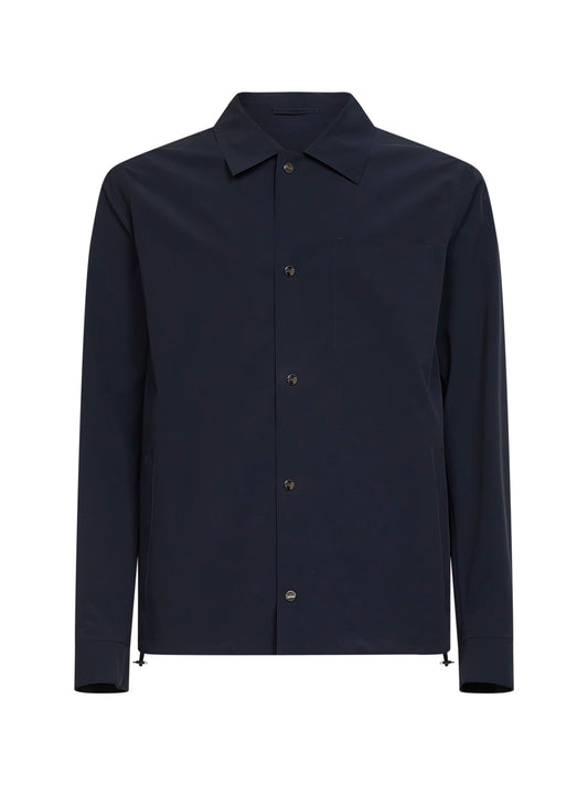 Blue double bi-stretch Essence shirt jacket