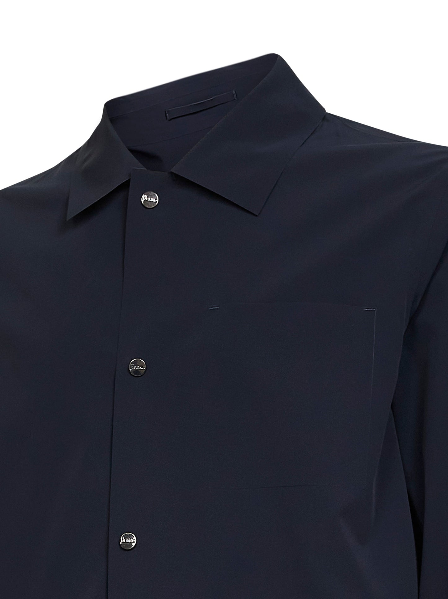 Giacca camicia in Essence double bi-stretch blu