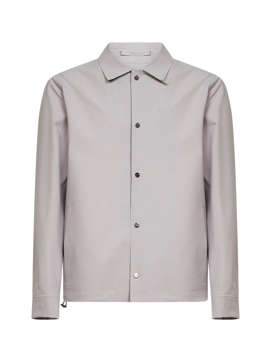 Giacca camicia in Essence double bi-stretch grigio