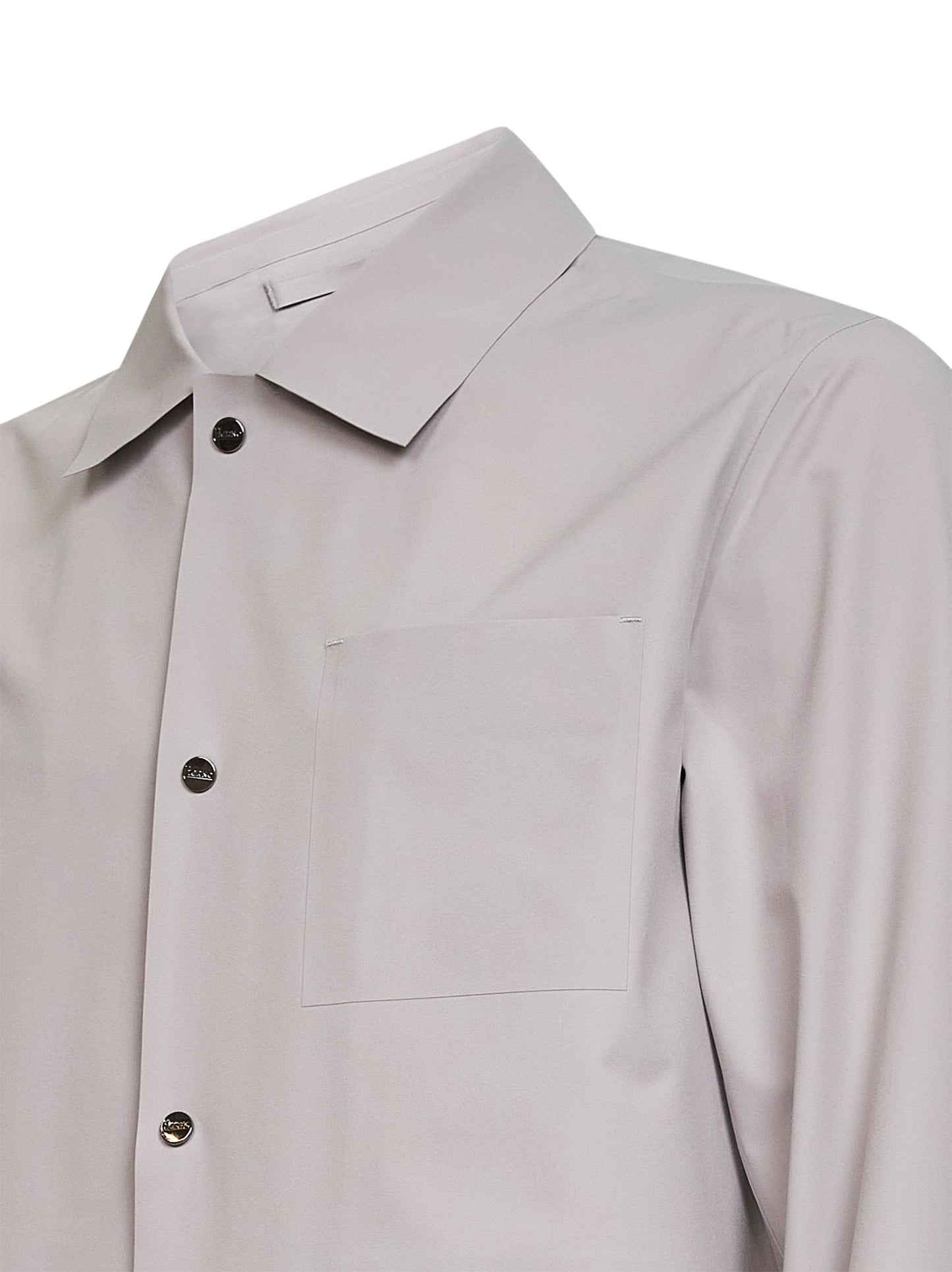 Giacca camicia in Essence double bi-stretch grigio