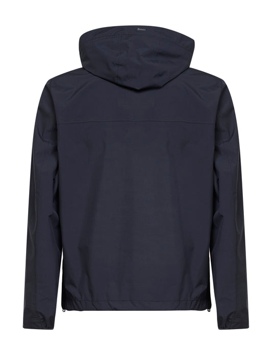 Giacca con cappuccio in 2 Layers Windstopper blu