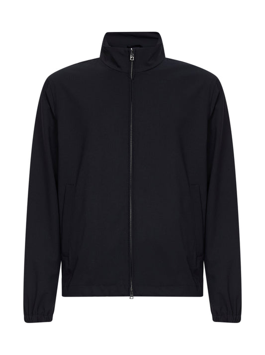 Giacca in fresco di misto lana stretch blu navy