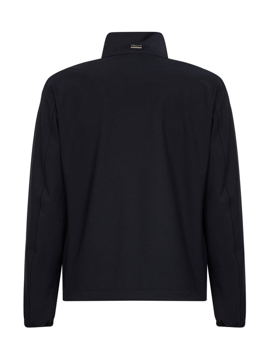 Giacca in fresco di misto lana stretch blu navy