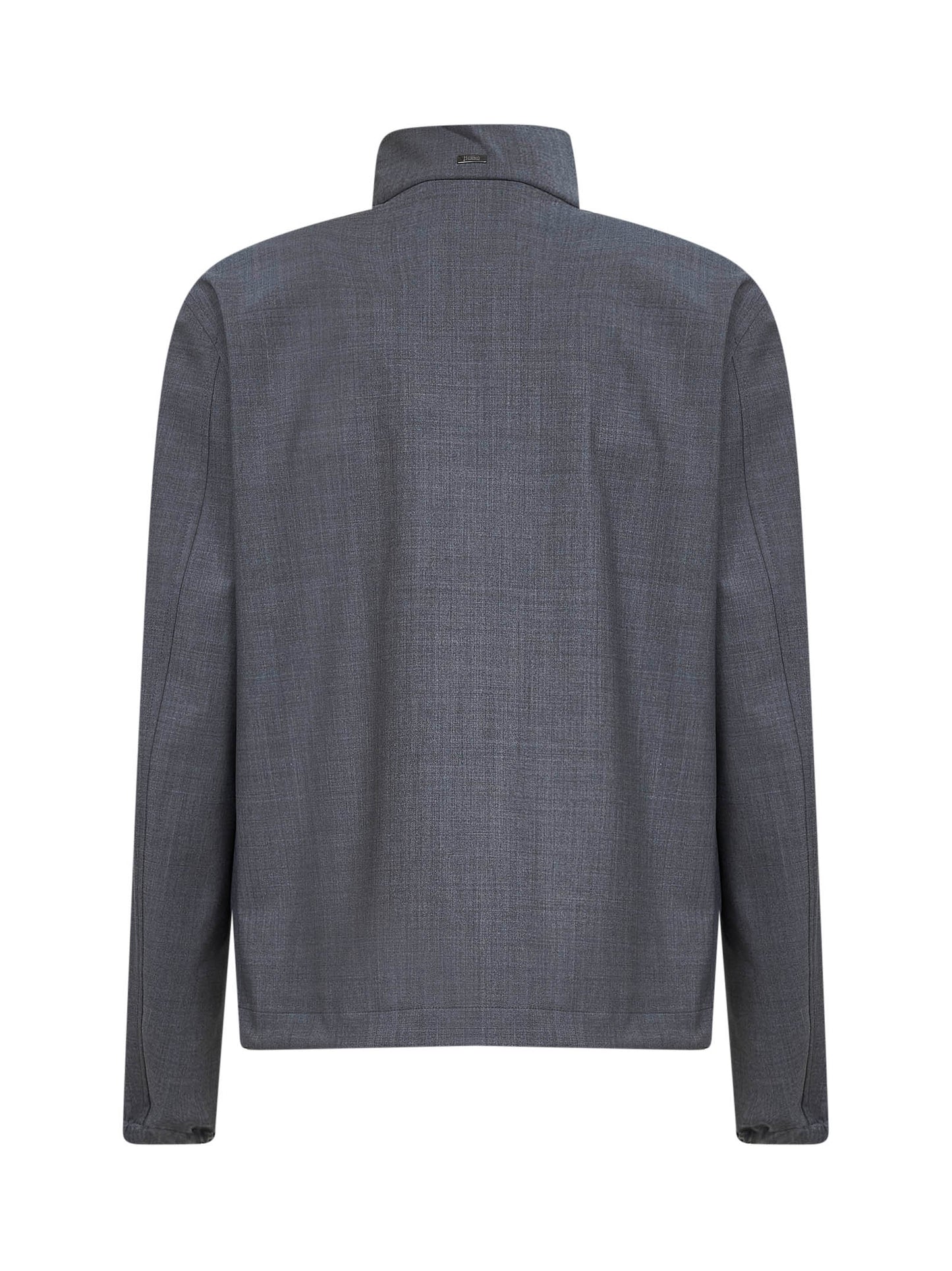 Giacca in fresco di misto lana stretch grigio