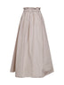 Pearl grey new techno taffeta long skirt
