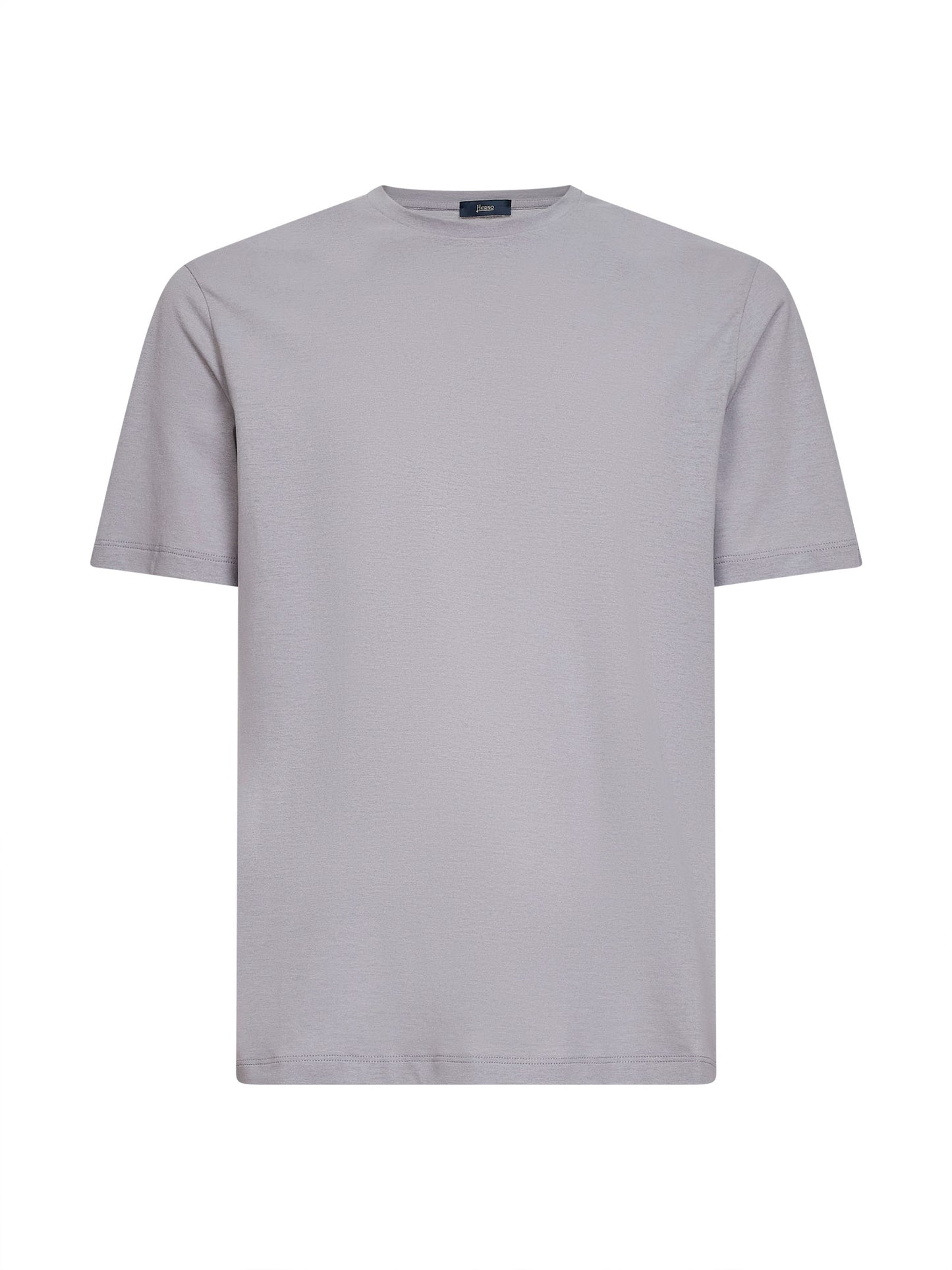 T-shirt in jersey voile crêpe leggero grigio chiaro