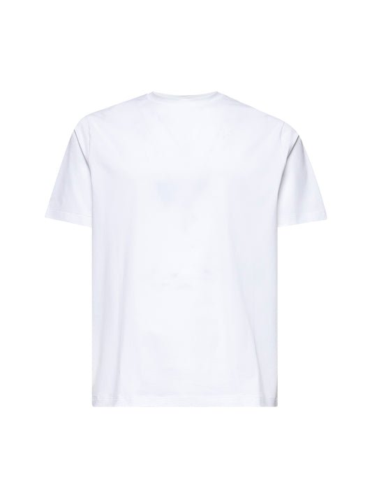 White superfine cotton stretch T-shirt