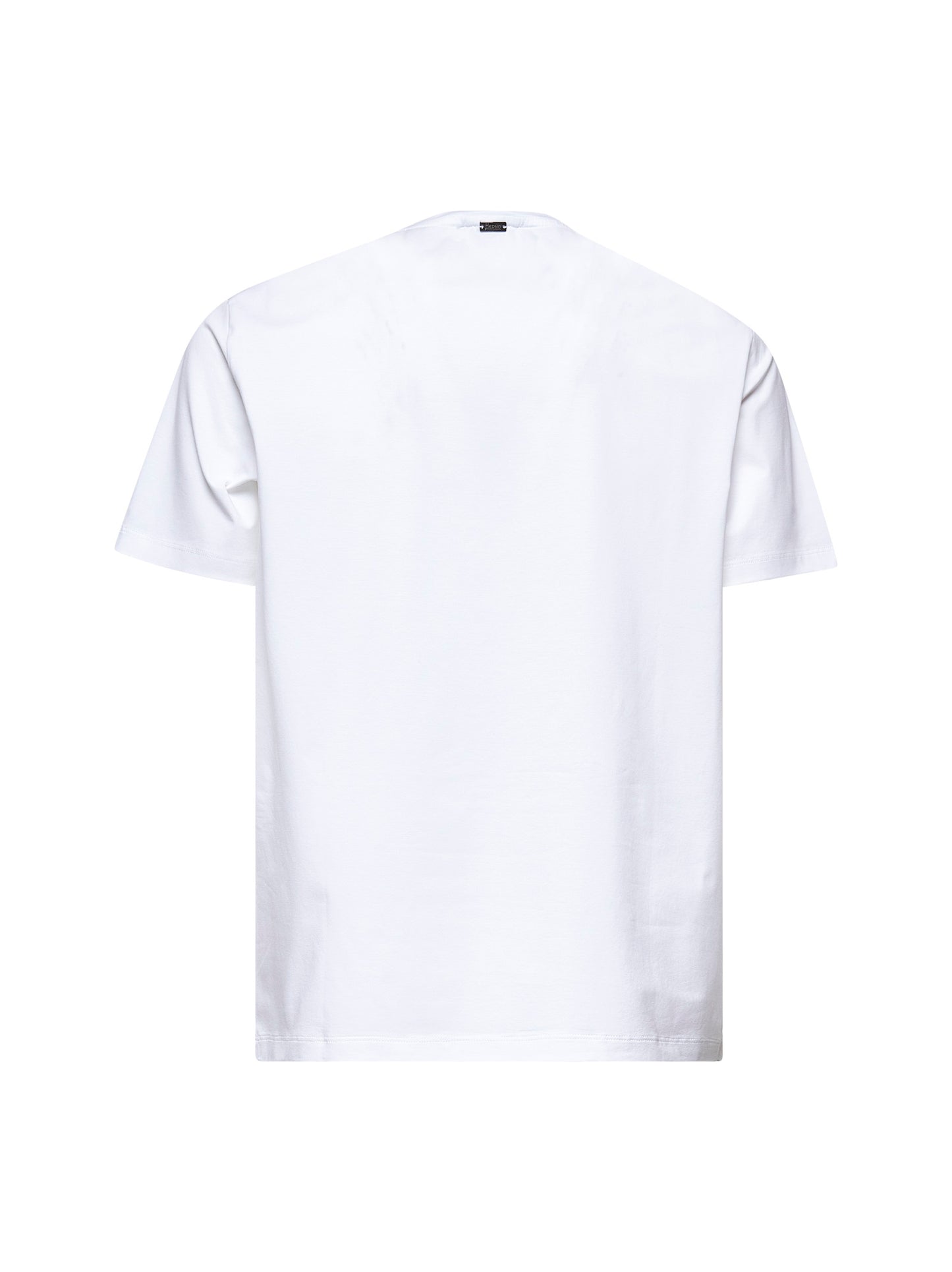 White superfine cotton stretch T-shirt