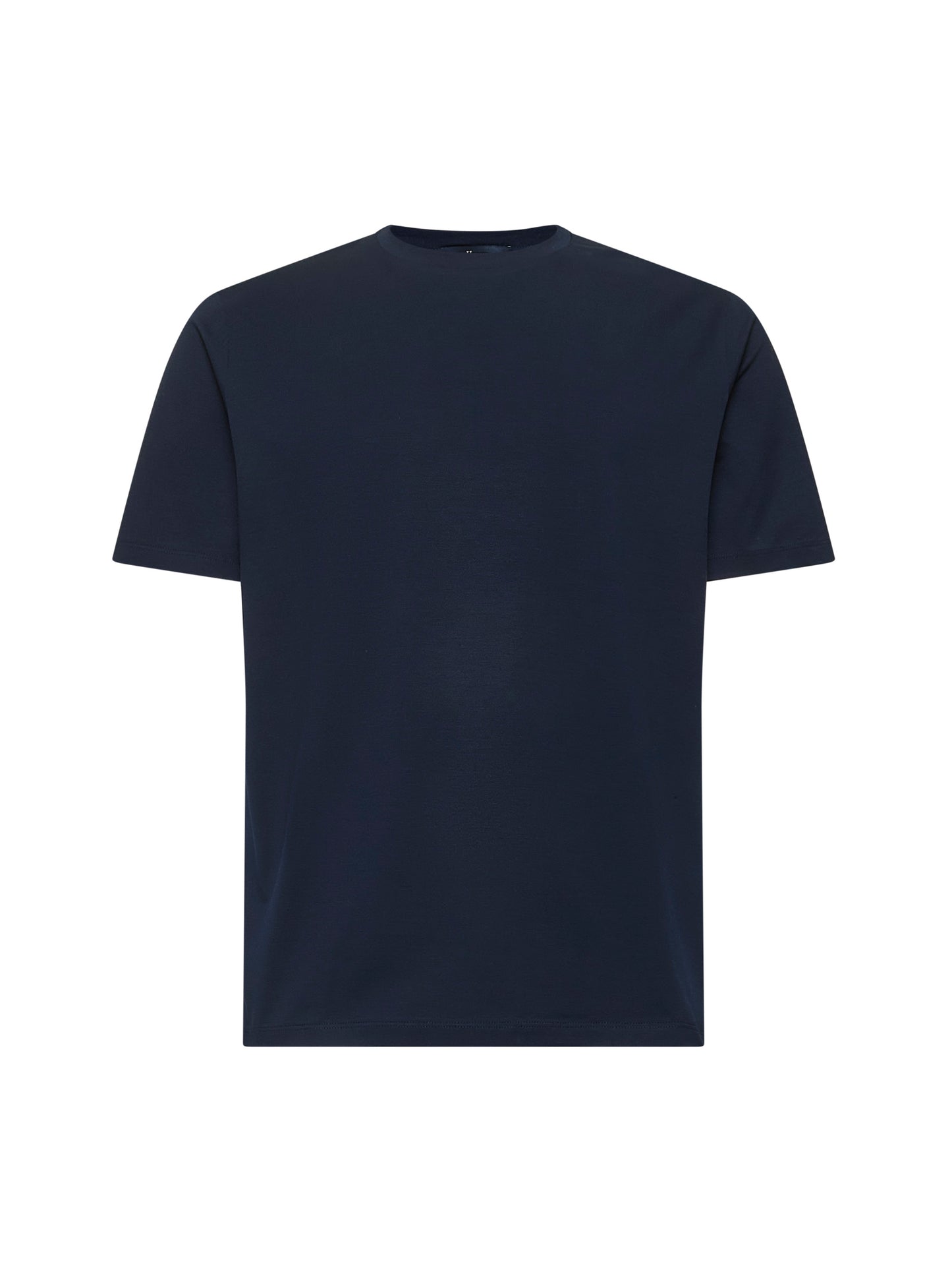 T-shirt in superfine cotton stretch blu