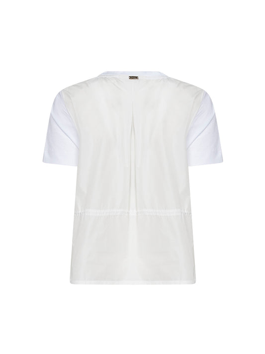 T-shirt in Chic Cotton Jersey e New Techno Taffetà bianco