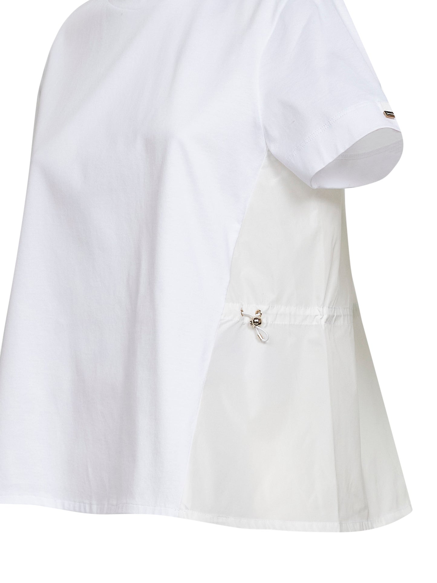 T-shirt in Chic Cotton Jersey e New Techno Taffetà bianco
