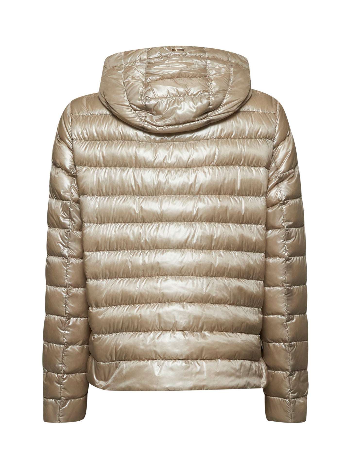 Giacca con cappuccio in Nylon Ultralight beige