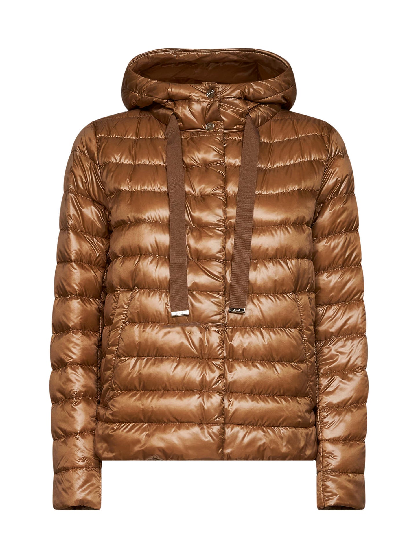 Camel Ultralight Nylon hooded jacket