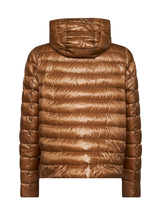Camel Ultralight Nylon hooded jacket