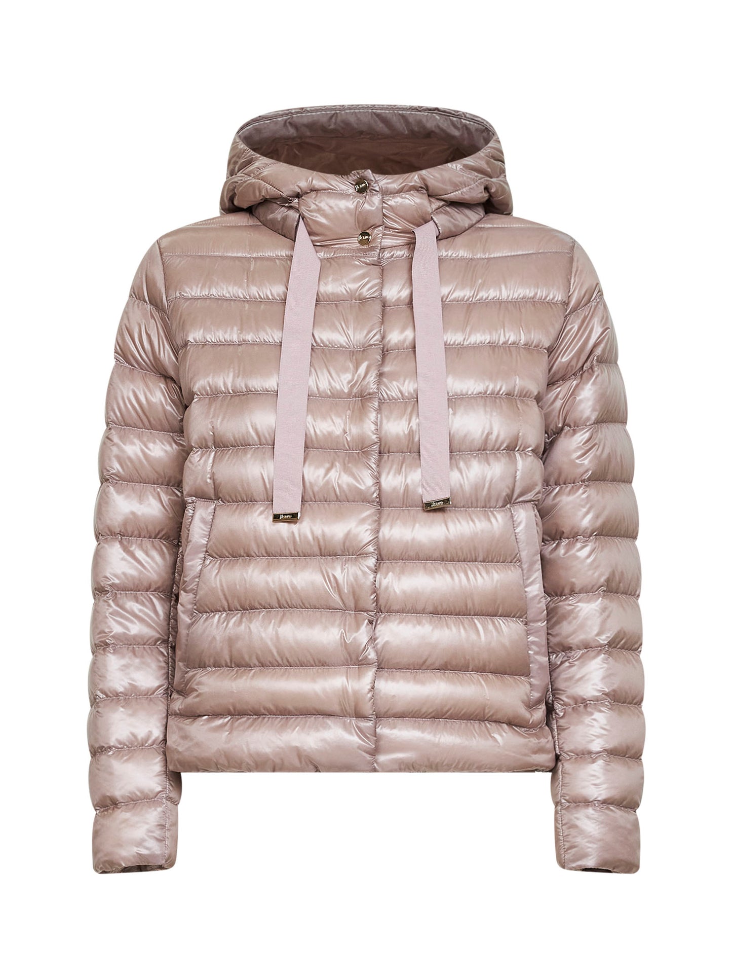 Giacca con cappuccio in Nylon Ultralight rosa cipria