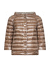 Cappa reversibile in Nylon Ultralight tortora e chantilly