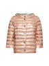 Cappa reversibile in Nylon Ultralight rosa chiaro e chantilly