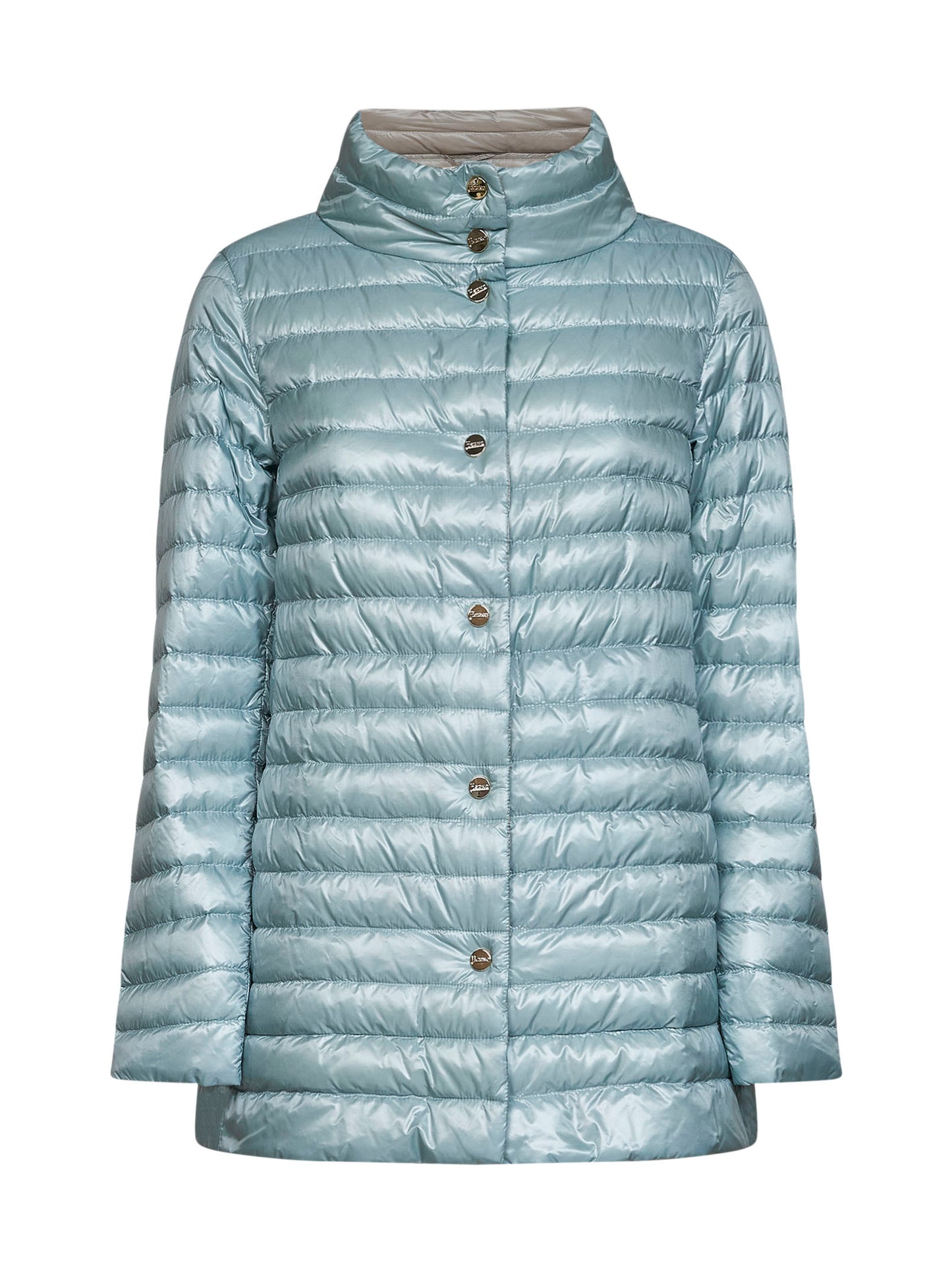 Light blue and grey Ultralight Nylon reversible cape