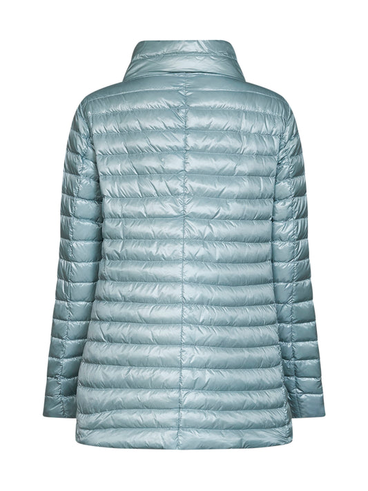 Light blue and grey Ultralight Nylon reversible cape