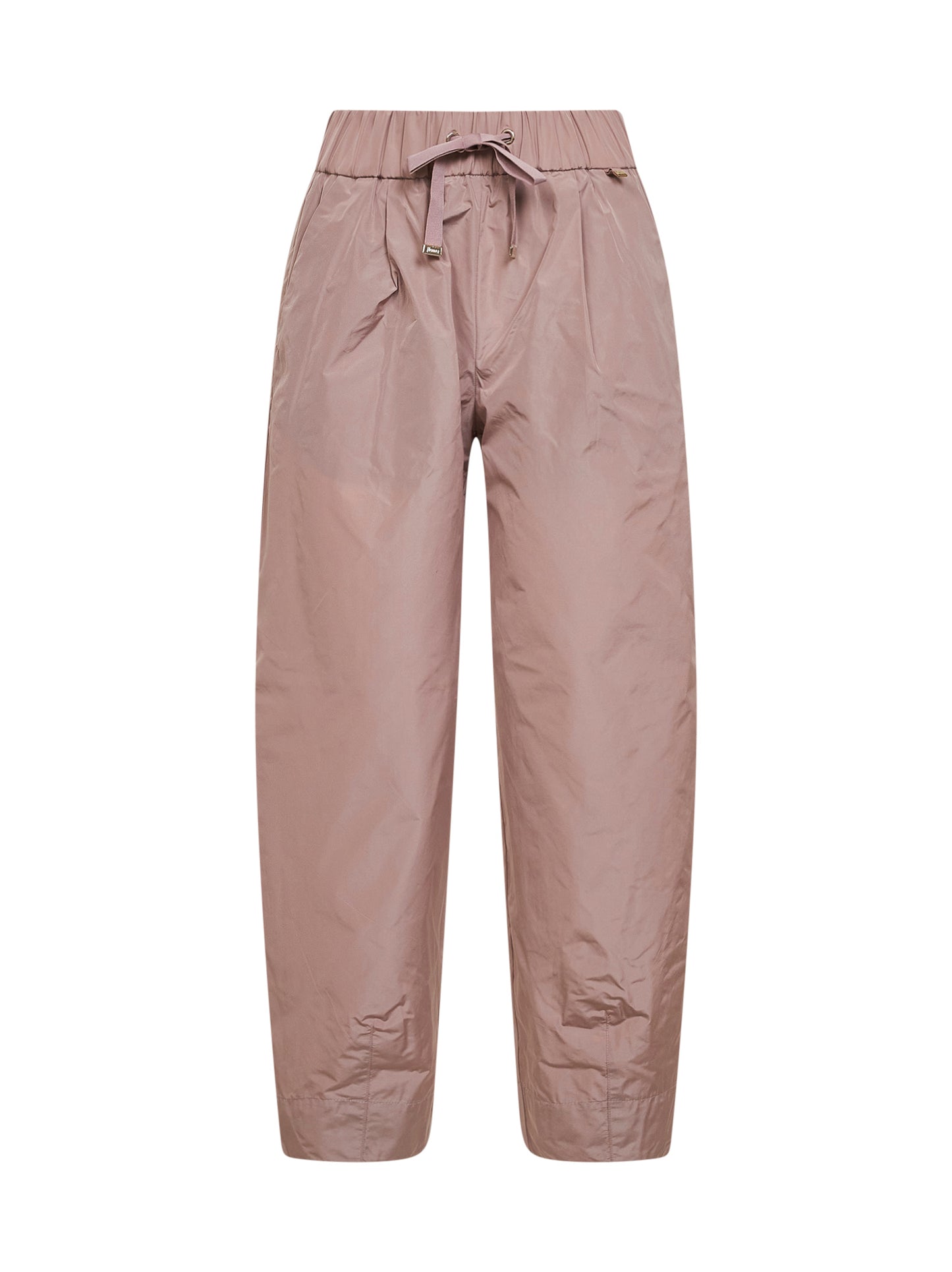 Powder pink New Techno Taffeta carrot-fit trousers